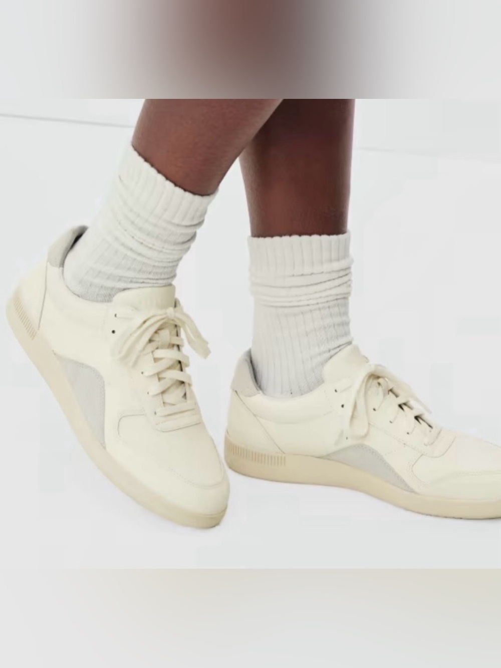 Everlane unisex off White Low-Top Men's court Sneakers size men’s  6
